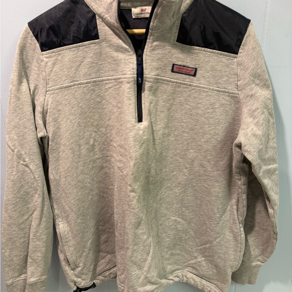 Vineyard Vines Gray Zip-Up Sweater